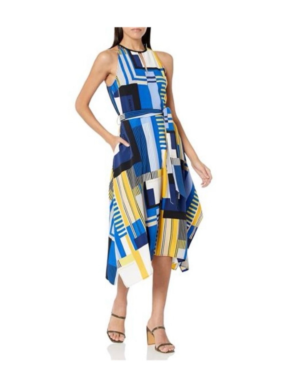 Karl Lagerfeld Paris Women's Handkerchief Detail Colorblock
Dress Size 10